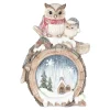 LED-Dekofigur „Winter-Eulen“