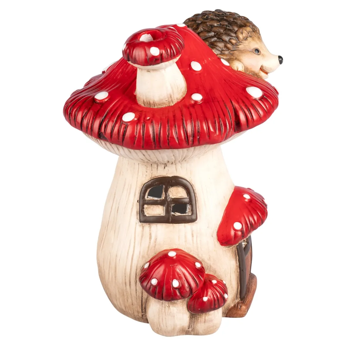 LED-Dekofigur-Pilzhaus Igel