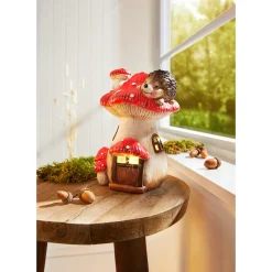 LED-Dekofigur-Pilzhaus Igel