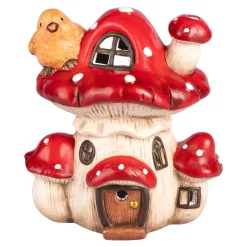 LED-Dekofigur-Pilzhaus Vogel