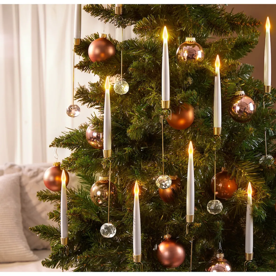 LED-Hängekerzen, 10 Stück Diamant