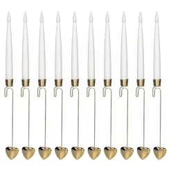 LED-Hängekerzen, 10 Stück Herz