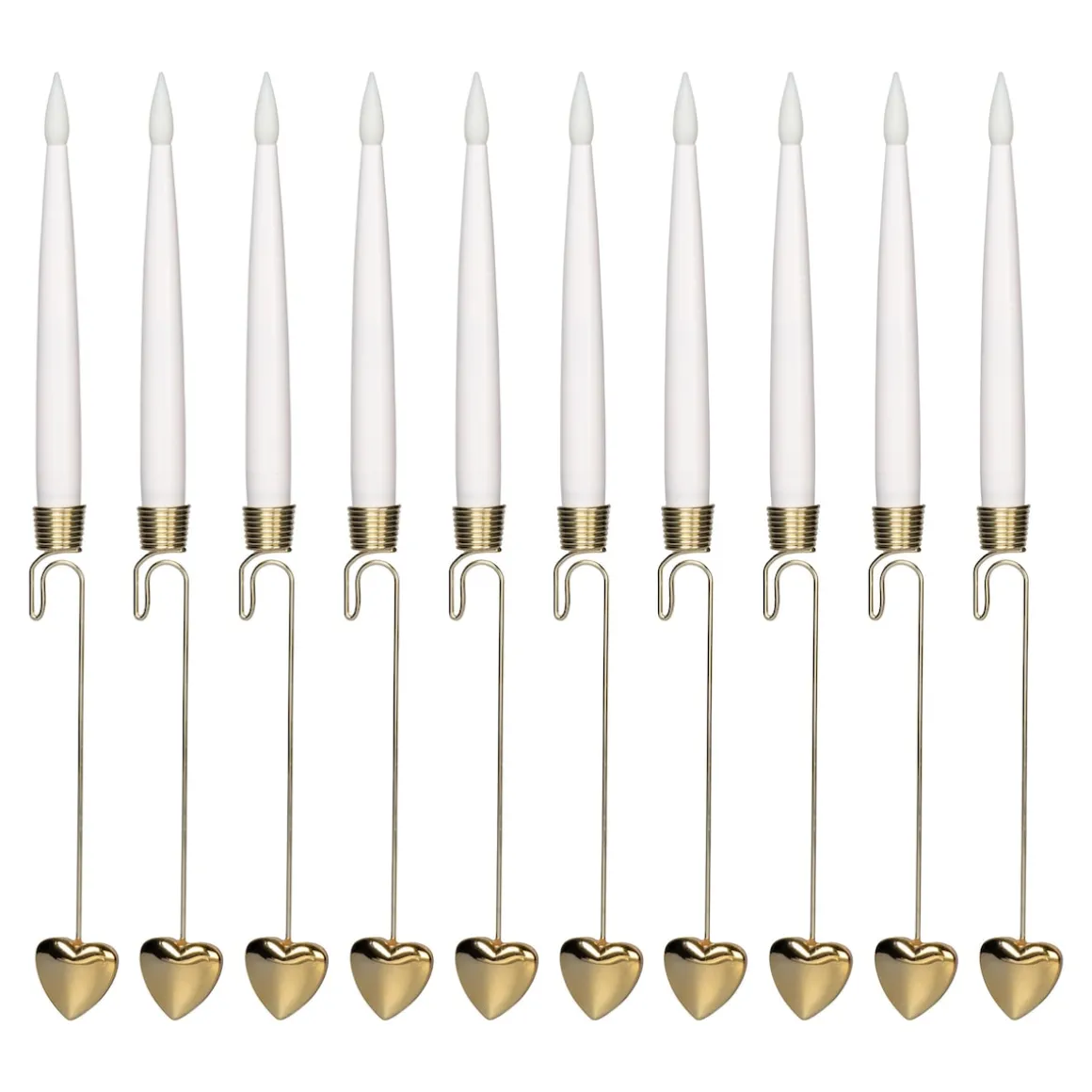 LED-Hängekerzen, 10 Stück Herz