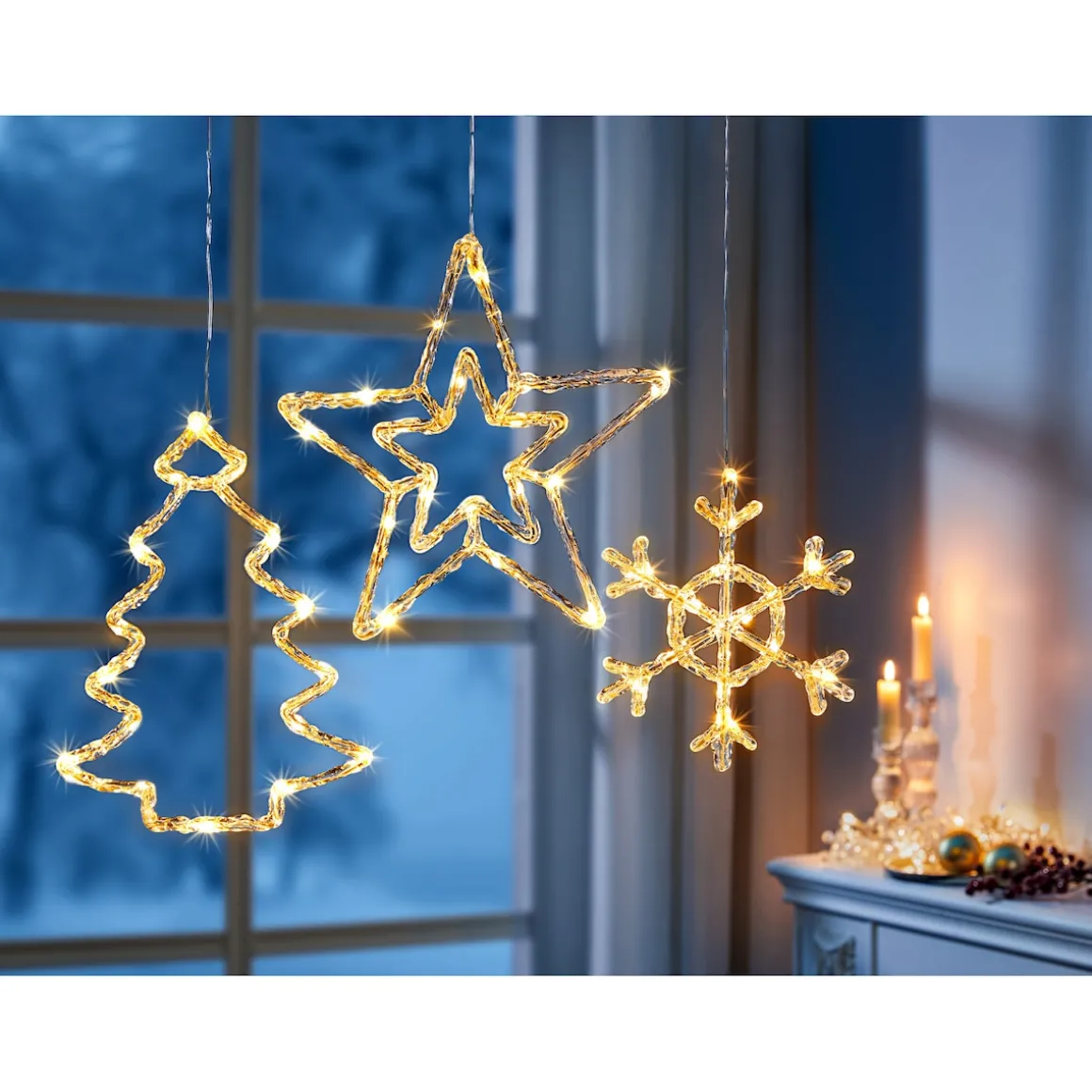 LED-Hänger, 1 Stück Schneeflocke