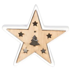 LED-Keramik-Dekofigur „Stern“
