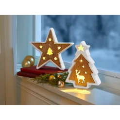 LED-Keramik-Dekofigur „Stern“