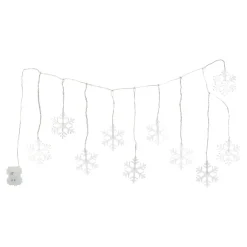 LED-Lichtervorhang „Schneeflocken“, 95 cm