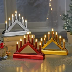 LED-Schwibbogen gold