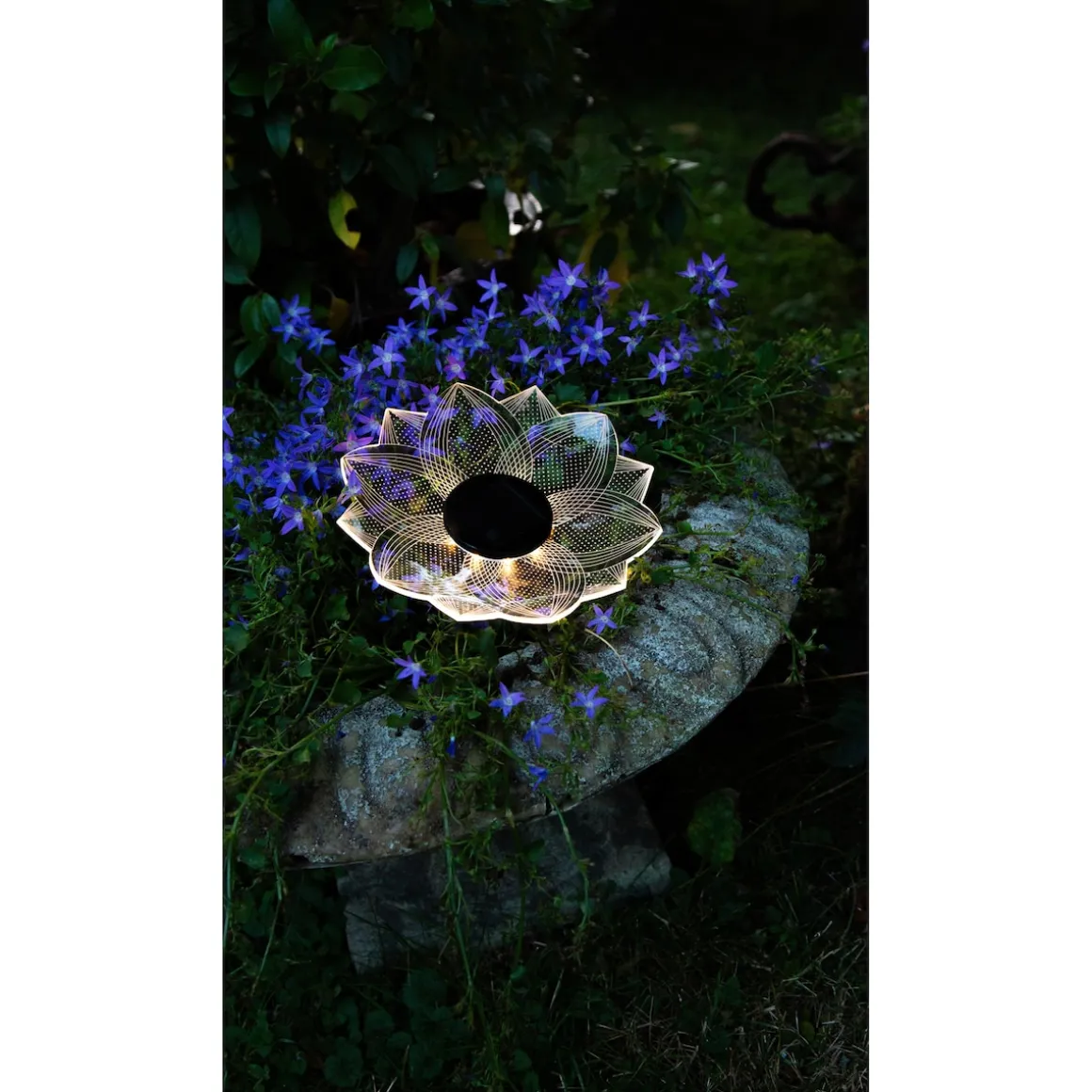 LED-Solarleuchte "Lotusblüte", 2 Stück