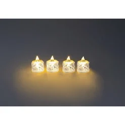 LED-Teelichter „Diamond“, 4 Stück