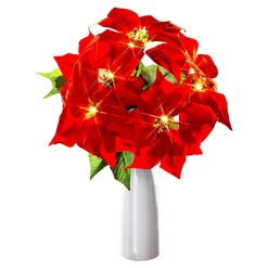 LED-Weihnachtsstrauß + Gratis Vase