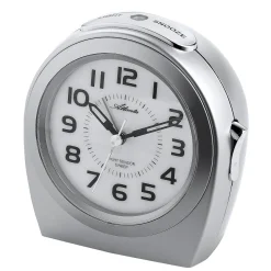 Leucht-Quartzwecker silber