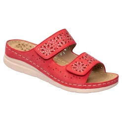 Massage-Klettpantolette „Michaela“ rot