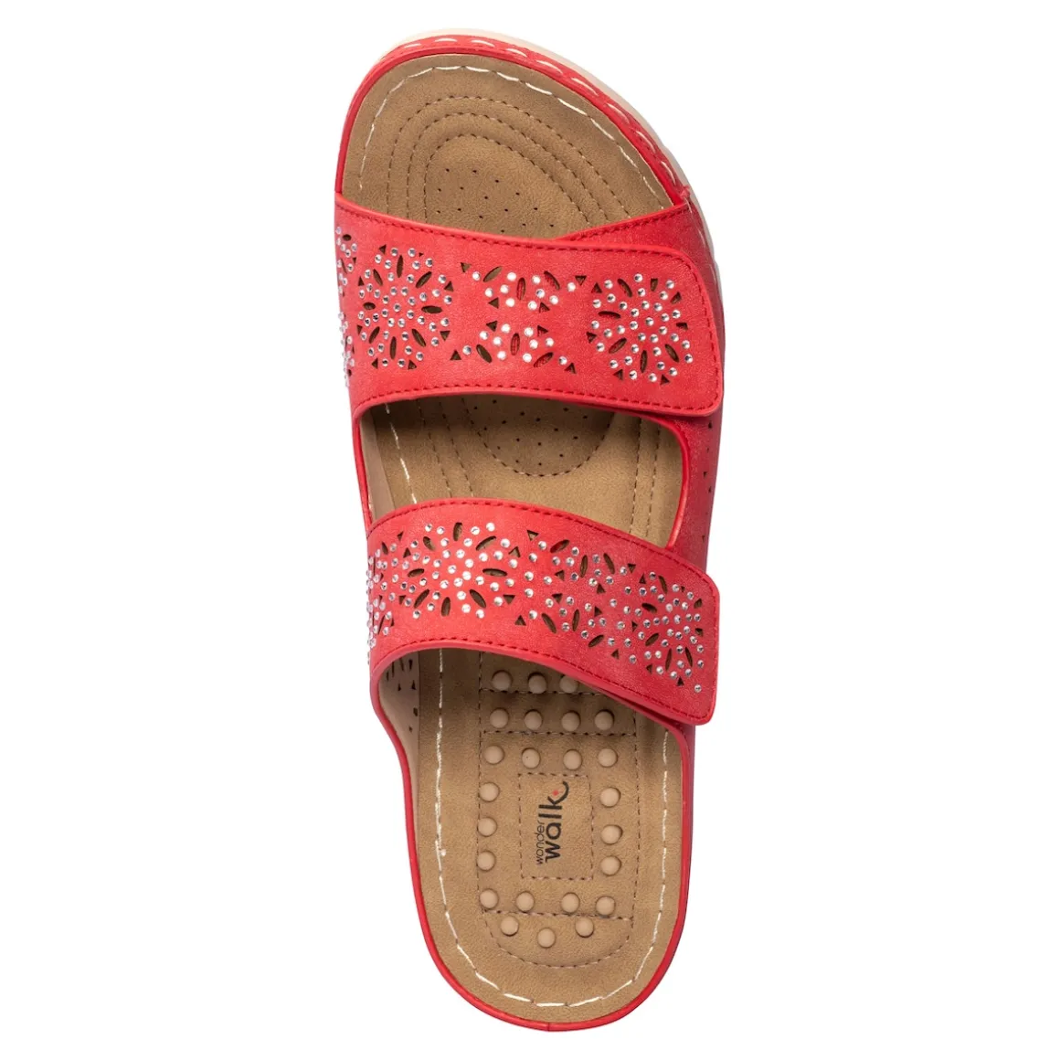 Massage-Klettpantolette „Michaela“ rot