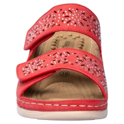 Massage-Klettpantolette „Michaela“ rot