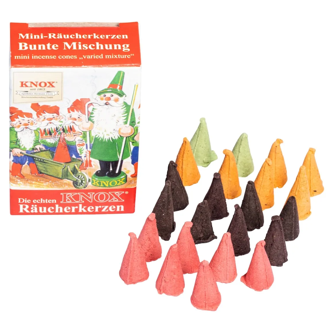 Mini-Räucherkerzen "Bunte Mischung", 24 Stück