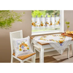 Mitteldecke „Sonnenblume“, 85x85 cm