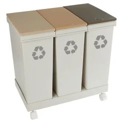 Mülltrennsystem "Genial", 3 Fächer je 20 l braun