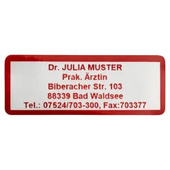 Namensaufkleber "Schrifttyp A" rot