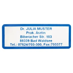 Namensaufkleber "Schrifttyp A" blau