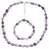 Perlenschmuck-Set „Amethyst“, 2-teilig