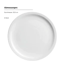 Pizzateller Set, Porzellan Barca