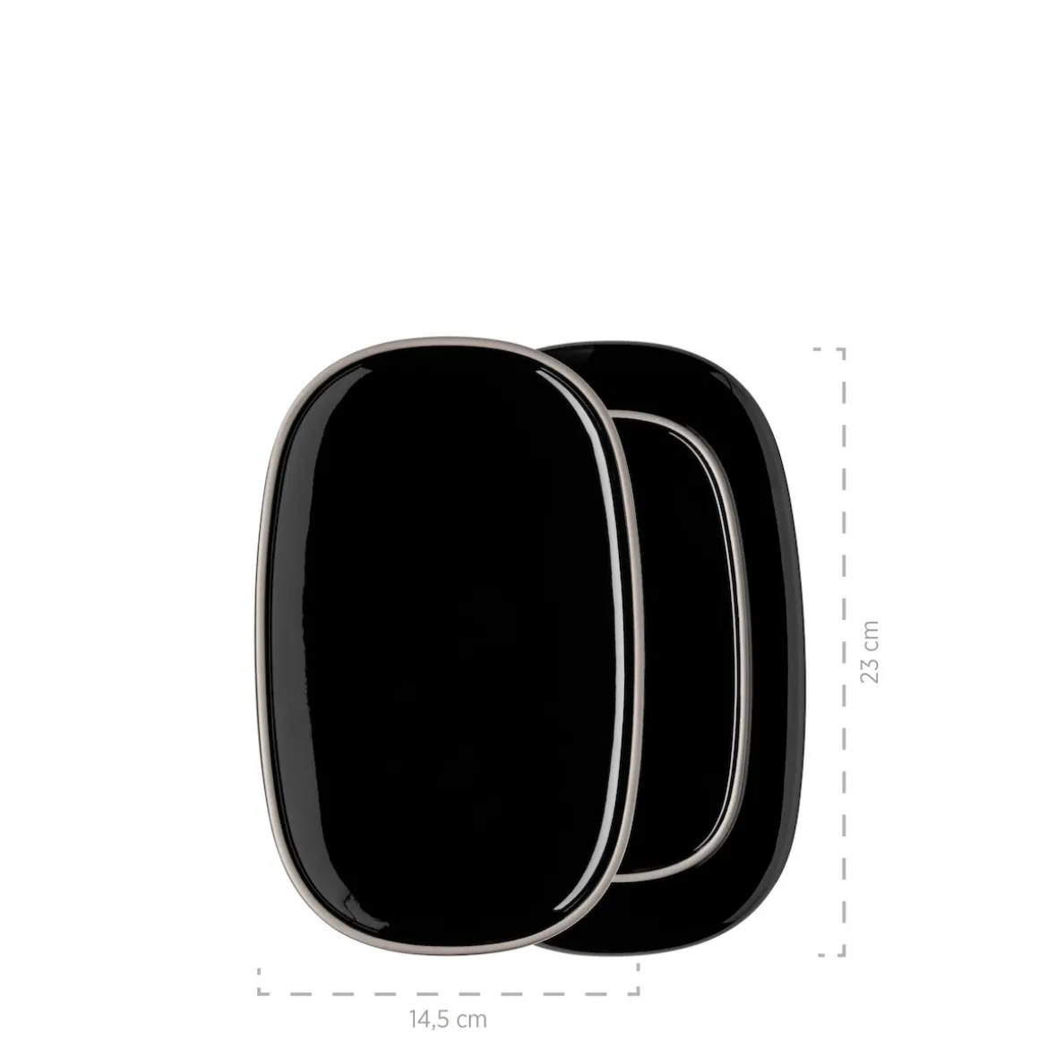 Plattenset, Keramik Isora Schwarz