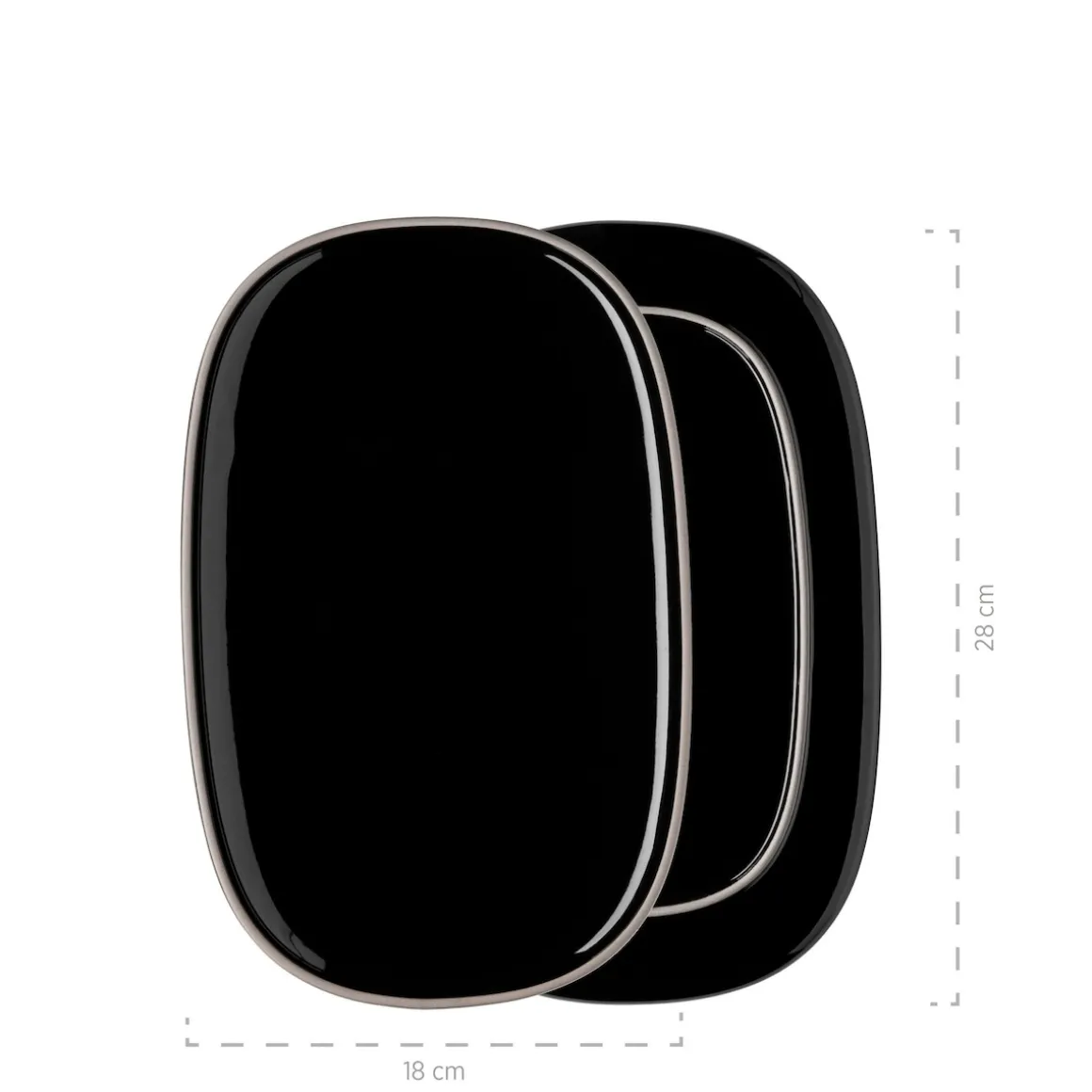 Plattenset, Keramik Isora Schwarz