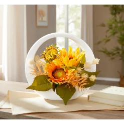 Porzellan-Dekofigur „Sonnenblumen“