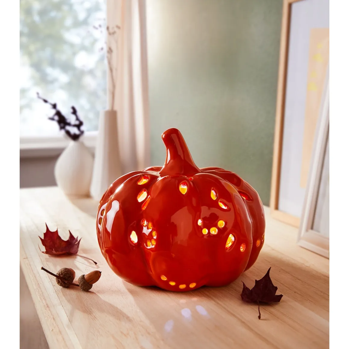 Porzellan-LED-Kürbis