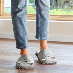 Putzpantoffeln „Katze“, 1 Paar