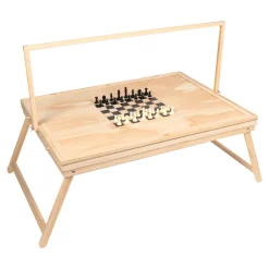 Puzzletisch mit Spielbrett-Deckel + LED-Licht inkl. Spielfiguren-Set 1000 Teile