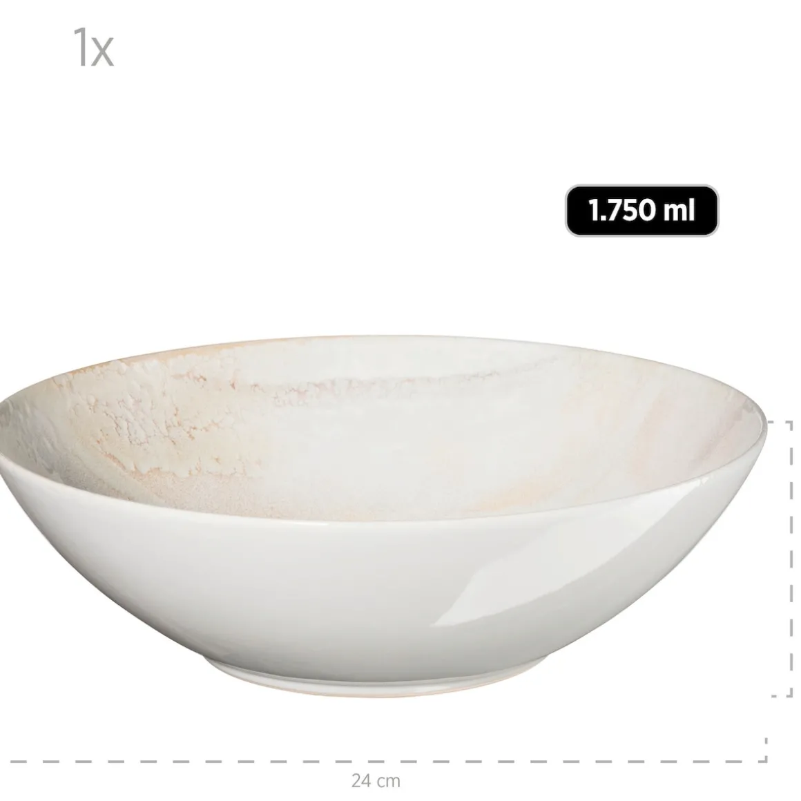 Salatschüssel-Set, Steinzeug Ossia