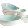Salatschüssel-Set, Steinzeug Frozen Grün