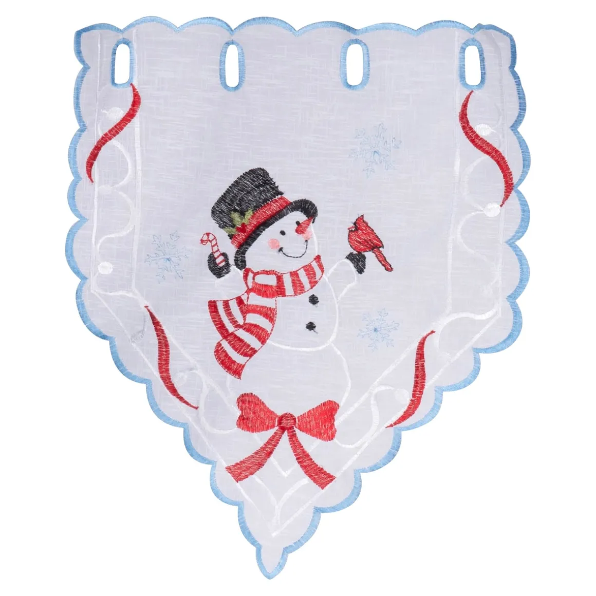 Scheibengardine „Schneemann“