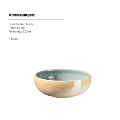 Schüssel Set, Steinzeug Candy Blau