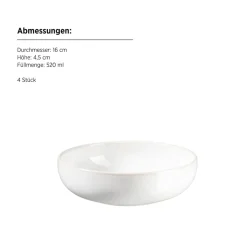 Schüssel Set, Steinzeug Unico Weiß