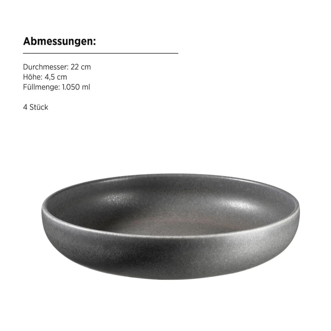 Schüssel Set, Steinzeug Unico Grau