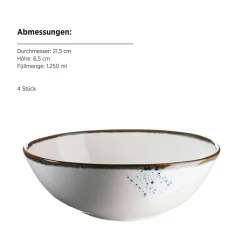 Schüssel-Set, Porzellan Pintar Beige / Blau