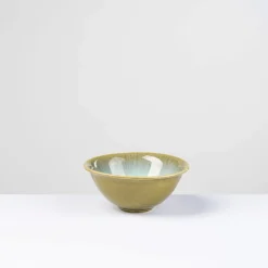 Schüssel-Set, Steinzeug Flussufer blau, grün, weiß