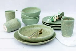 Schüssel-Set, Steinzeug Moos'N'Stein Grün
