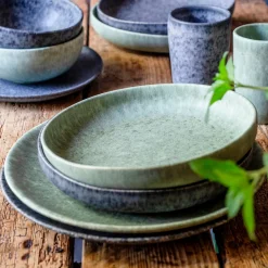 Schüssel-Set, Steinzeug Moos'N'Stein Grau