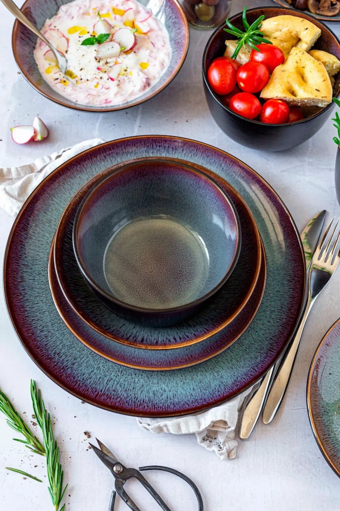 Schüssel-Set, Steinzeug Teona 4 x Schüssel