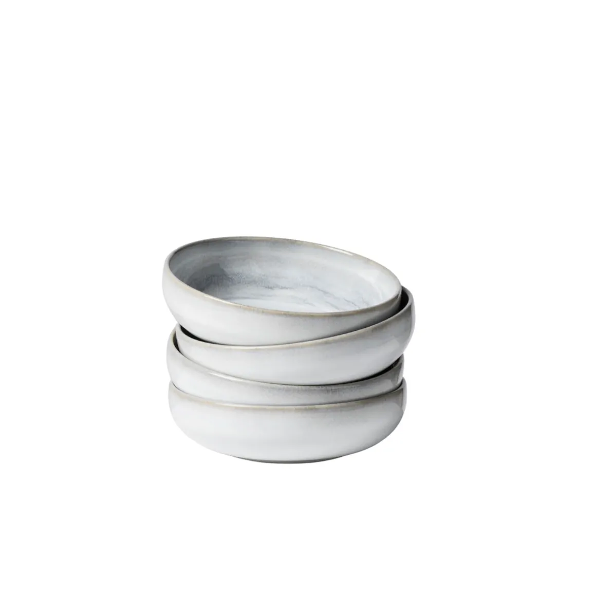 Schüssel-Set, Steinzeug TIEFER SEE Grau / Weiß