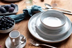 Schüssel-Set, Steinzeug TIEFER SEE Grau / Weiß