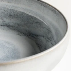 Schüssel-Set, Steinzeug TIEFER SEE Grau / Weiß
