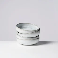 Schüssel-Set, Steinzeug TIEFER SEE Grau / Weiß