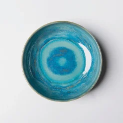 Schüssel-Set, Steinzeug TIEFER SEE Blau / Grün