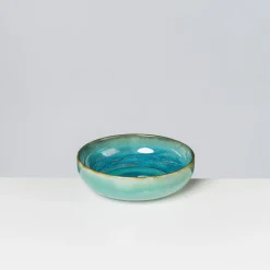 Schüssel-Set, Steinzeug TIEFER SEE Blau / Grün