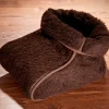 Schurwoll-Fußsack braun